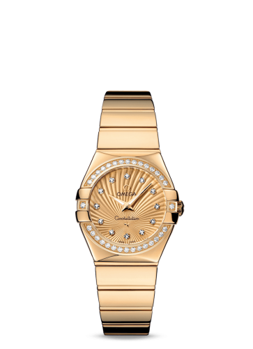 Omega Constellation Quartz 27 Polished Yellow Gold / Diamond / Champagne Supernova